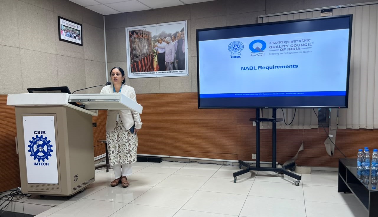 CSIR-IMTECH, Chandigarh, hosted an informative session with a distinguished team from NABL, New Delhi